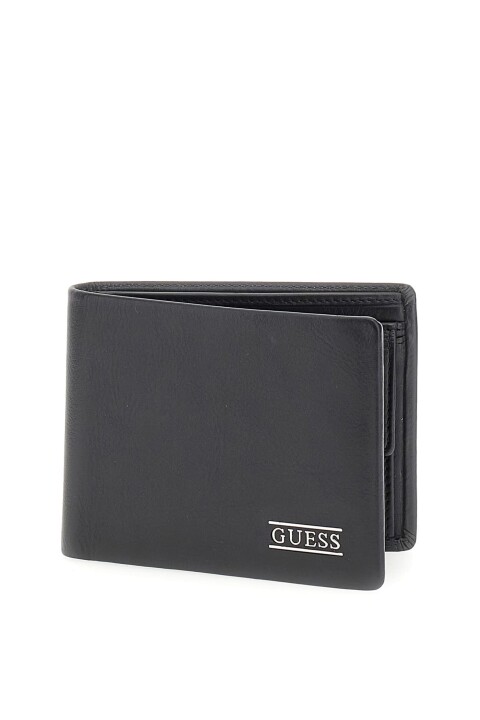 Erkek New Boston Deri Cüzdan - Siyah - Guess