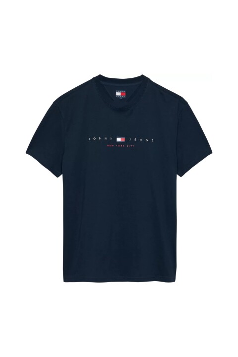 Erkek New York City Logolu T-Shirt - Lacivert 