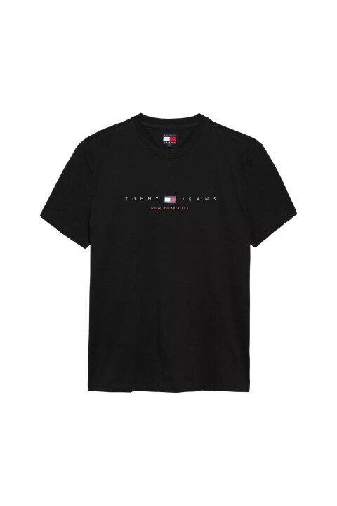Erkek New York City Logolu T-Shirt - Siyah 