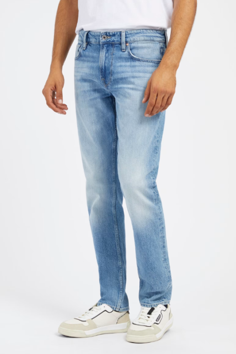 Erkek Normal Bel Slim Pantolon - Mavi - Guess