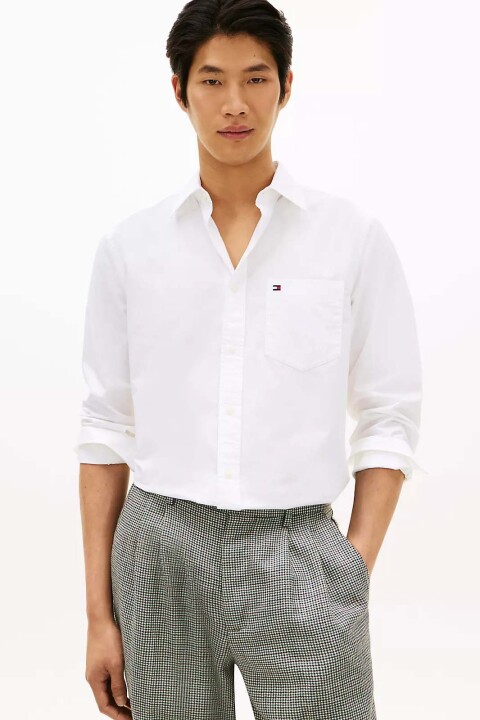Erkek Papertouch Cepli Gömlek - Beyaz - Tommy Hilfiger