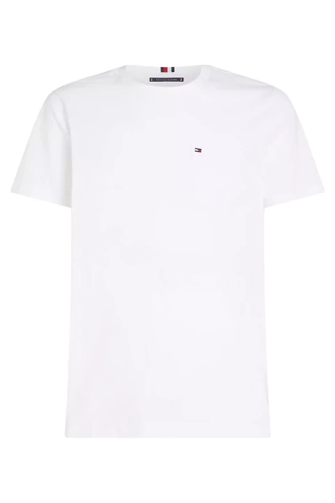 Erkek Pocket Tee T-Shirts-Beyaz 