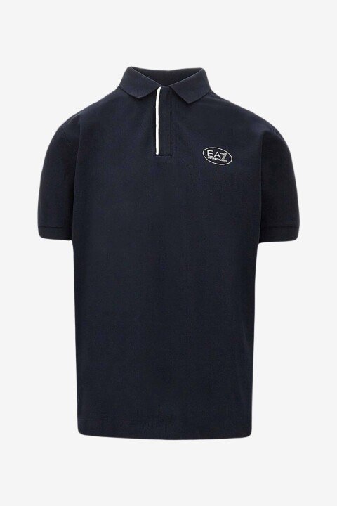 Erkek Polo Yaka T-Shirt - Lacivert - Ea7