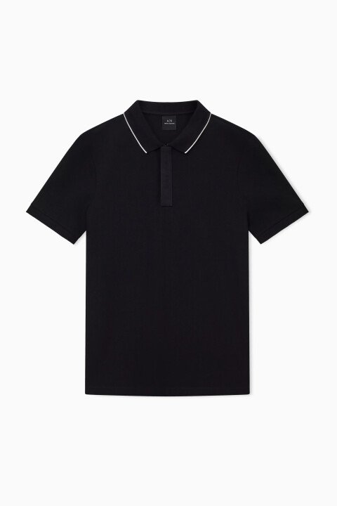 Erkek Polo Yaka T-Shirt - Siyah - Armani Exchange
