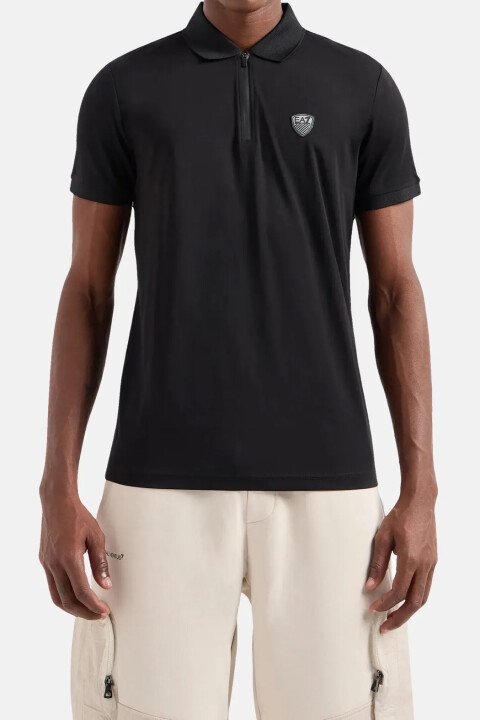 Erkek Polo Yaka T-Shirt - Siyah - Ea7