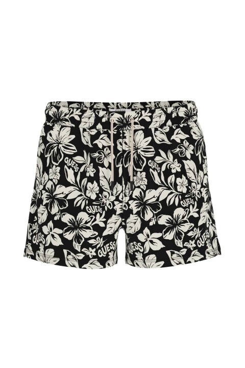 Erkek Poly Deniz Şortu - Siyah - Guess