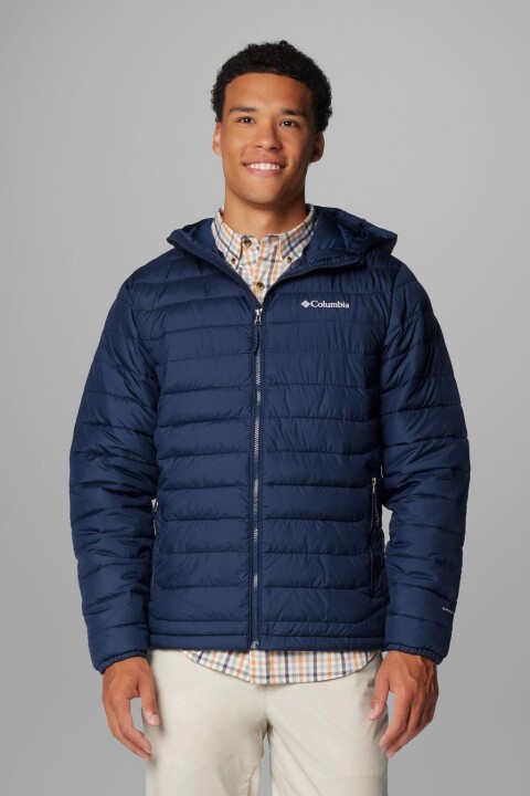 Erkek Powder Lite II Kapüşonlu Mont - Lacivert - Columbia