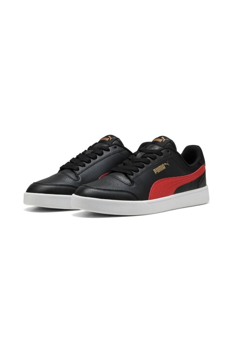 Erkek Puma Shuffle Günlük Sneaker - Siyah / Kırmızı 