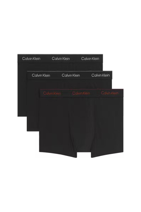 Erkek Rahat Kalıp Logo Şeritli 3'lü Boxer Paket - Siyah - Calvin Klein