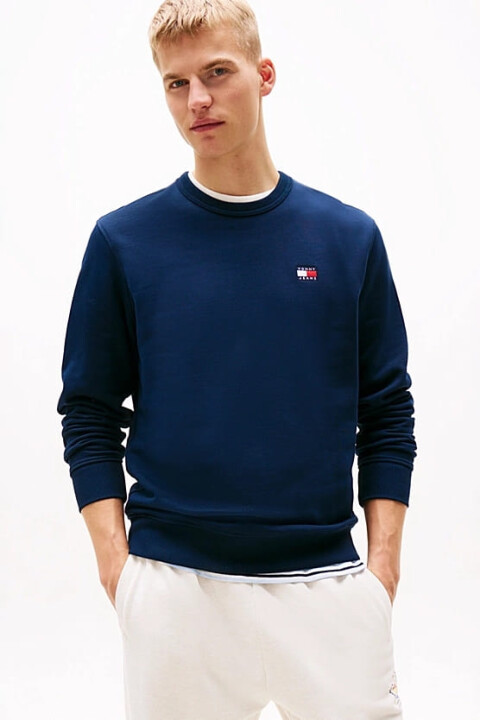 Erkek Reg Badge Bisiklet Yaka Sweatshirt - Lacivert - Tommy Hilfiger