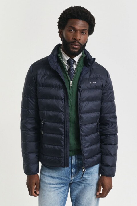 Erkek Regular Fit Dik Yaka Kapitoneli Şişme Mont - Lacivert - Gant