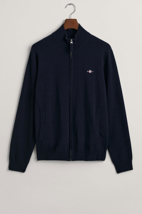 Erkek Regular Fit Fermuarlı Hırka - Lacivert - Gant