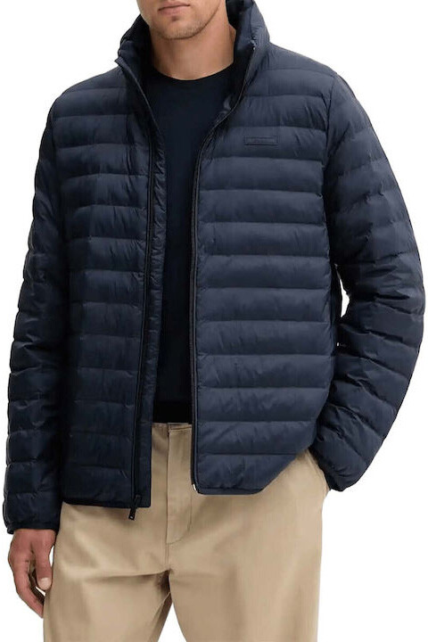Erkek Regular Fit Kapitone Şişme Mont - Lacivert - Calvin Klein