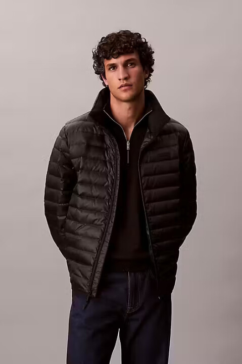 Erkek Regular Fit Kapitone Şişme Mont - Siyah 