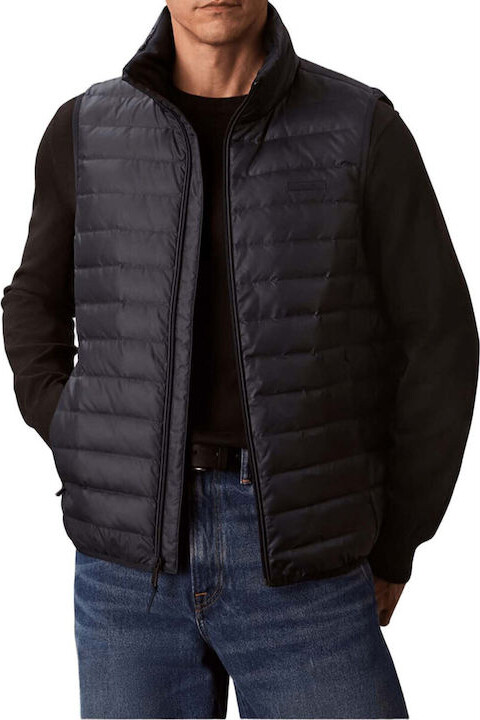 Erkek Regular Fit Kapitone Şişme Yelek - Lacivert - Calvin Klein