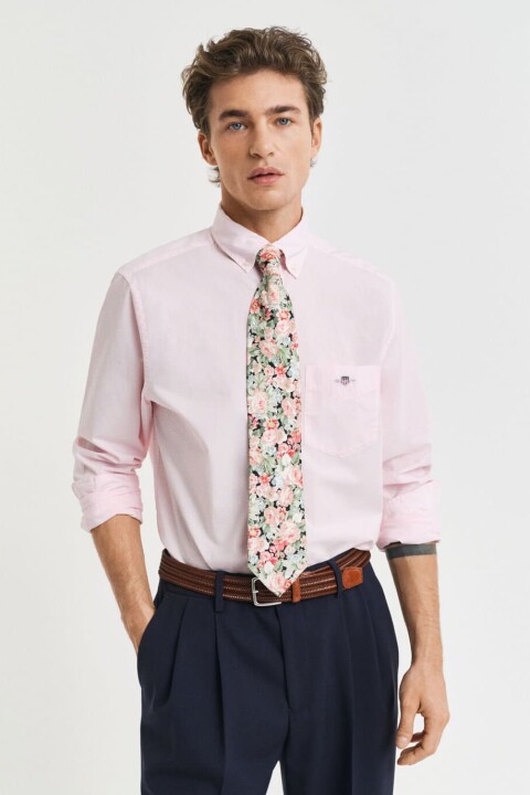 Erkek Regular Fit Klasik Poplin Gömlek - Açık Pembe - Gant