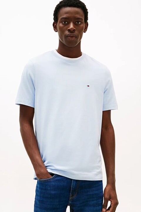 Erkek Regular Fit Logolu Pamuklu T-Shirt - Açık Mavi 