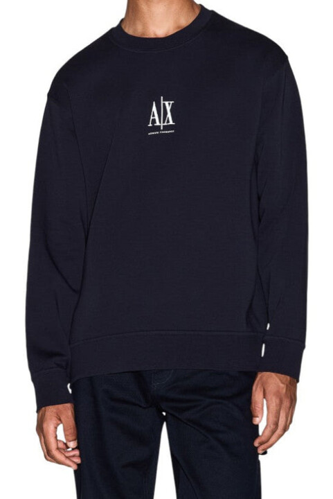 Erkek Regular Fit Nakışlı Yazı Logolu Sweatshirt - Lacivert 