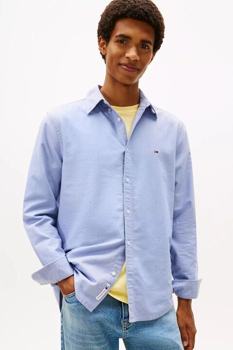 Erkek Regular Fit Oxford Gömlek - Açık Mavi - Tommy Hilfiger