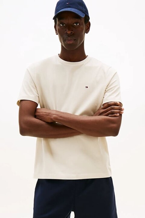 Erkek Regular Fit Pamuklu T-Shirt - Ekru 