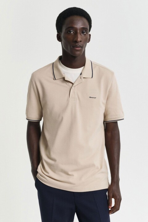 Erkek Regular Fit Polo T-Shirt - Bej - Gant