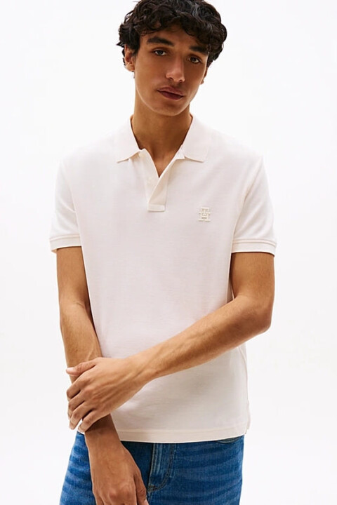 Erkek Regular Fit Polo Yaka T-Shirt - Krem 