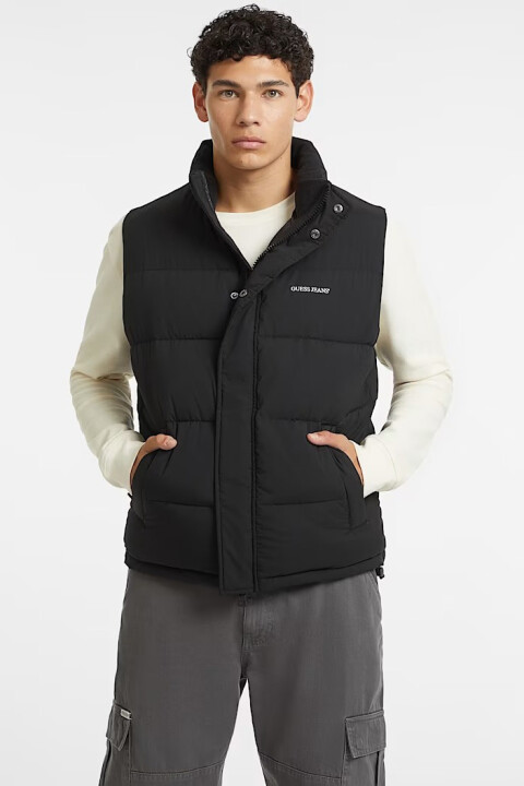 Erkek Regular Fit Şişme Yelek - Siyah - Guess