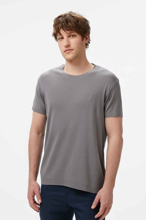 Erkek Regular Fit T-Shirt - Gri 