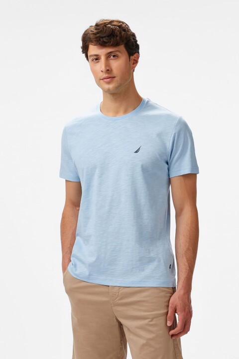 Erkek Regular Fit T-Shirt - Mavi 