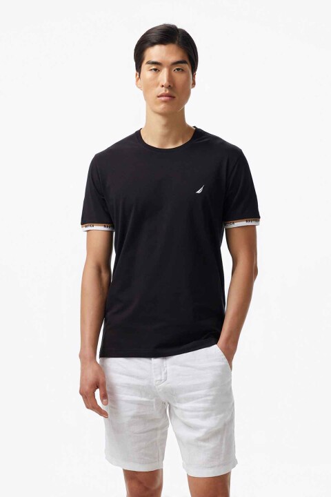 Erkek Regular Fit T-Shirt - Siyah - Nautica
