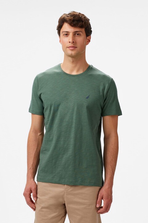 Erkek Regular Fit T-Shirt - Yeşil - Nautica