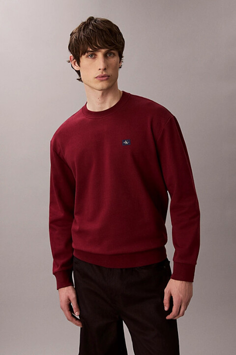 Erkek Regular Kalıp Bisiklet Yaka Sweatshirt - Bordo 