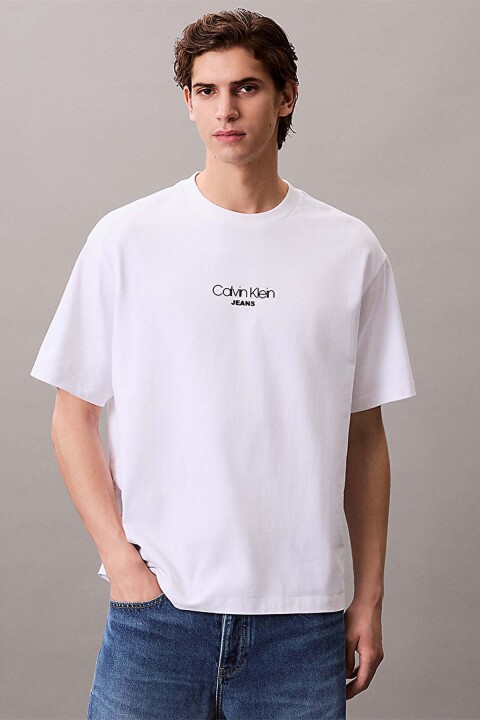 Erkek Relaxed Fit T-Shirt - Beyaz 