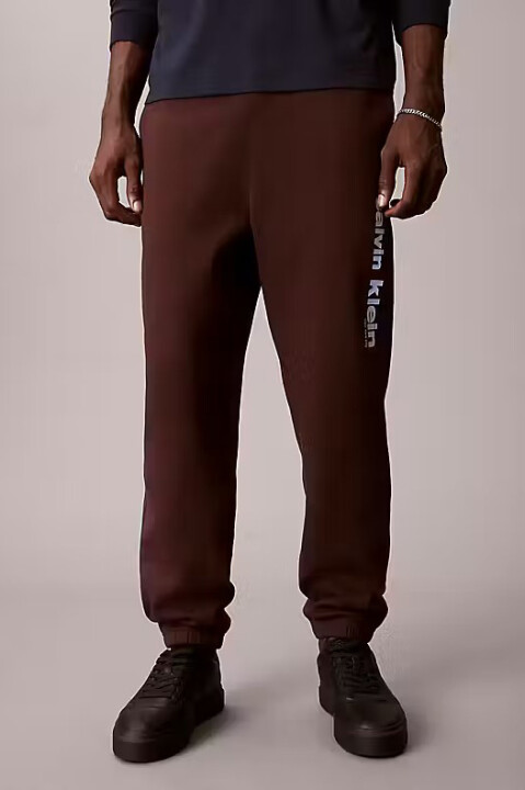Erkek Retro Graphic Jogger Eşofman Altı - Kahverengi 