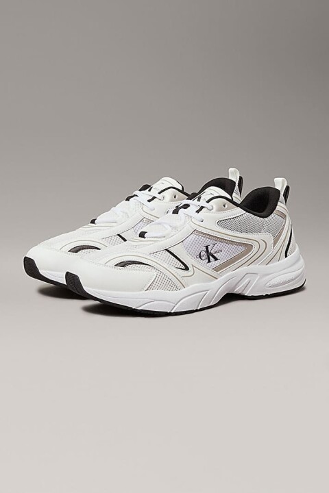 Erkek Retro Tenis Sneaker - Beyaz 