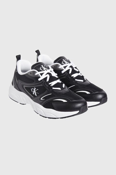 Erkek Retro Tenis Sneaker - Siyah 