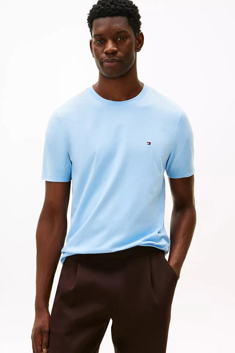 Erkek Seasonal Regular Fit Solid T-Shirt - Açık Mavi 