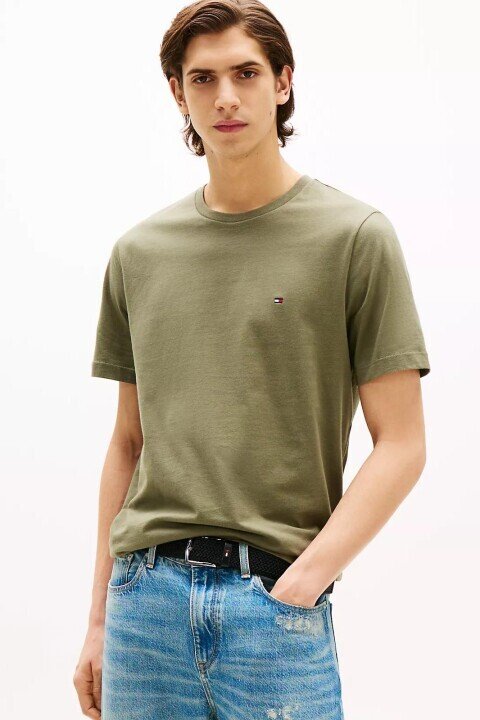 Erkek Seasonal Regular Fit Solid T-Shirt - Haki 