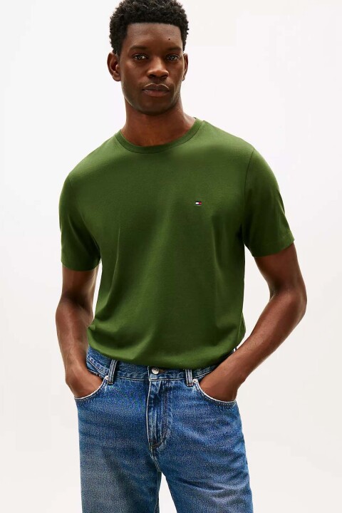 Erkek Seasonal Regular Fit Solid T-Shirt - Yeşil 