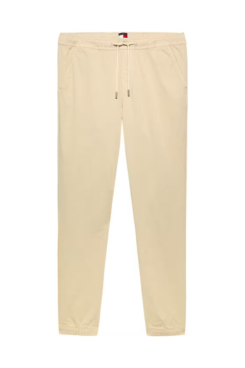 Erkek Slim Fit Austin Esnek Jogger Pantolon - Bej - Tommy Hilfiger