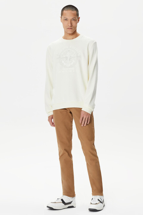 Erkek Slim Fit Pantolon - Bej 