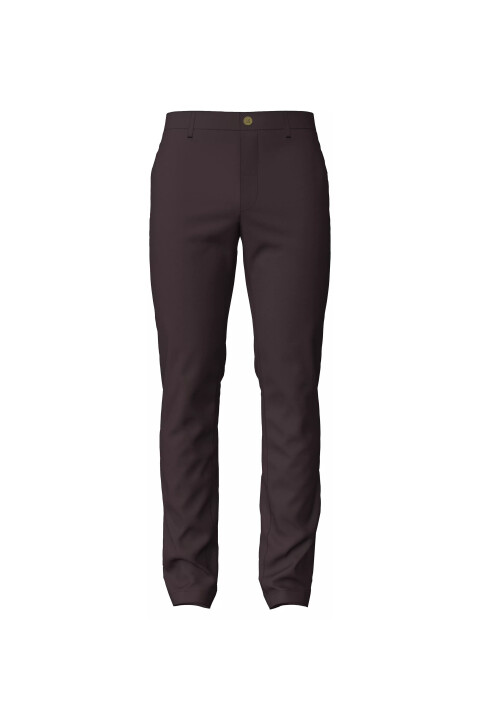 Erkek Slim Refined Pamuk Stretch Trou Pantolon - Kahverengi 