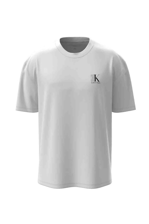 Erkek SS 30s Pamuklu Bisiklet Yaka Regular Fit T-Shirt - Beyaz 