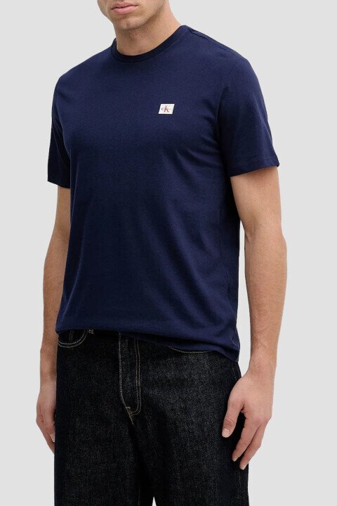 Erkek SS Badge30S Jersey Classic T-Shirt - Lacivert - Calvin Klein