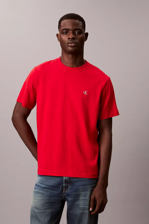 Erkek Ss Easy Monogram Tee T-Shirt - Kırmızı 