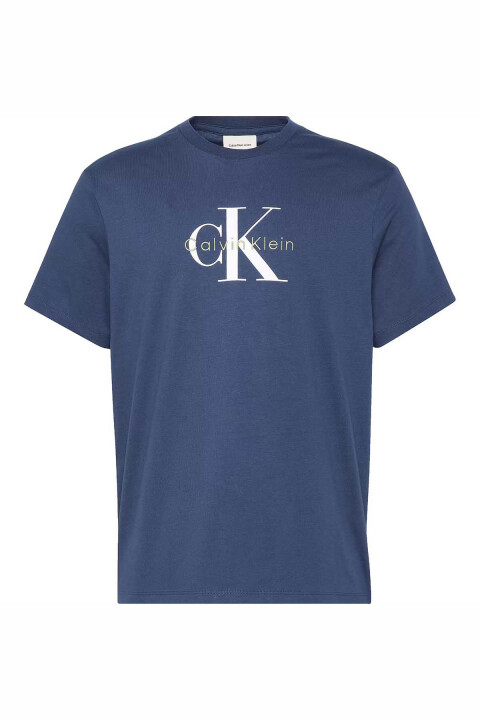 Erkek SS Hero Monologo Kısa Kollu T-Shirt - Mavi 