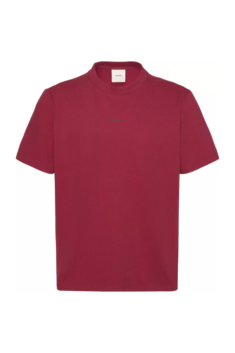 Erkek Ss Stretch Cotton Pique Nano Tee T-Shirt - Mürdüm - Calvin Klein