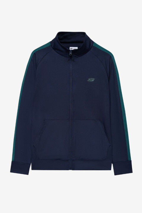 Erkek Standart Kalıp Fermuarlı Eşofman Takımı - Lacivert - Skechers