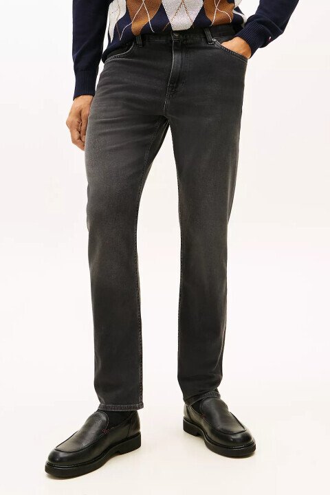 Erkek Straight Fit Jean Pantolon - Koyu Gri 