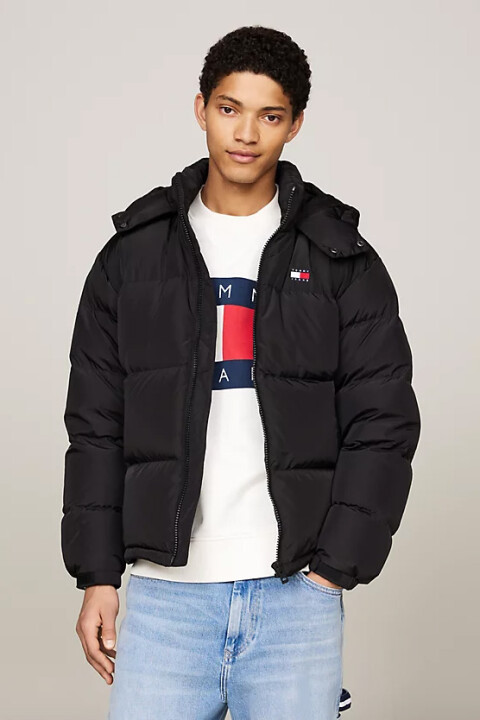 Erkek Su İtici Down Filled Alaska Şişme Mont - Siyah 